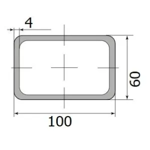 Труба профильная 100*60*4,0 (12 м)