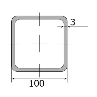Труба профильная 100*100*3,0 (12 м)