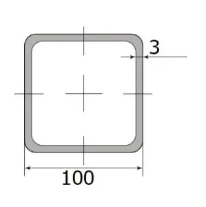 Труба профильная 100*100*3,0 (12 м)