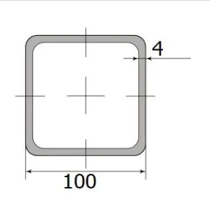 Труба профильная 100*100*4,0 (12 м )