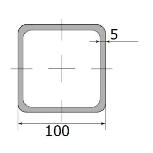 Труба профильная 100*100*5,0 (12 м)
