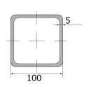 Труба профильная 100*100*5,0 (12 м)