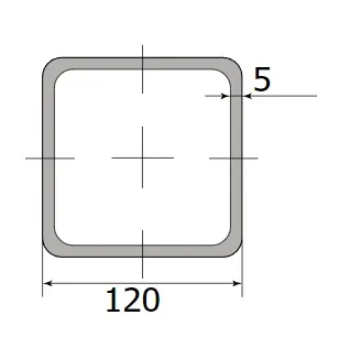 Труба профильная 120*120*5,0 (12 м)