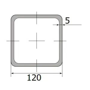 Труба профильная 120*120*5,0 (12 м)
