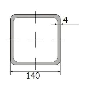 Труба профильная 140*140*4,0 (12 м)