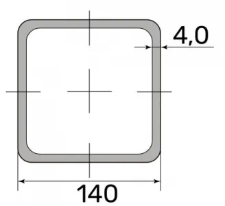 Труба профильная 140*140*5,0 (12 м)