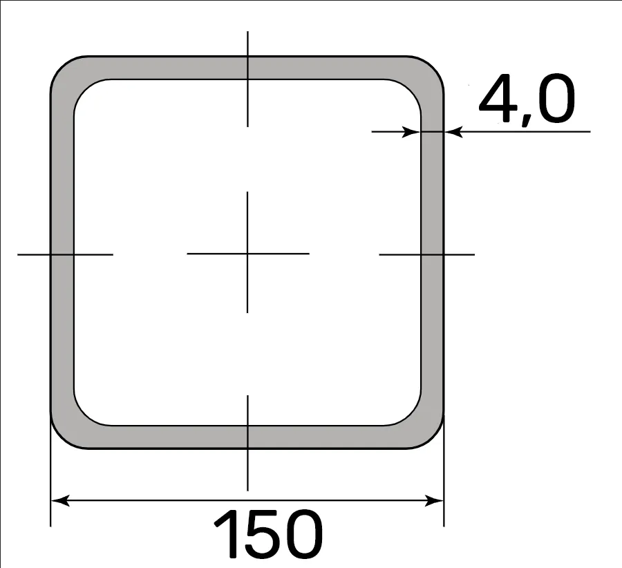 Труба профильная 150*150*4,0 (12 м)