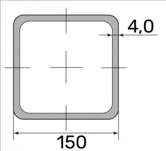Труба профильная 150*150*4,0 (12 м)