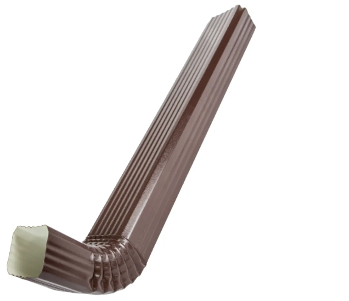 Труба водосточная 76х102х1000 с коленом (под заказ)