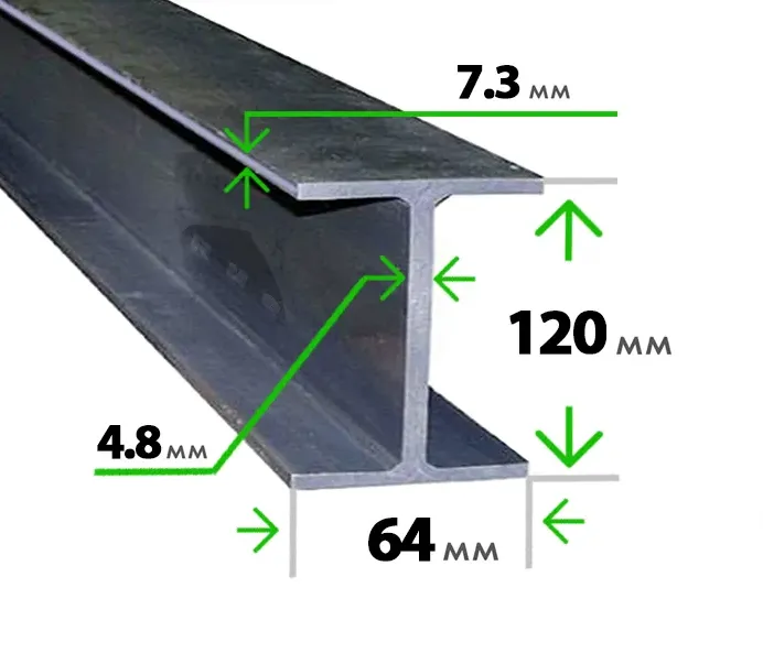 Стальная двутавровая балка 12