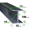 Стальная двутавровая балка 14