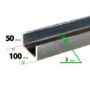 Швеллер гнутый 100х50х3 мм