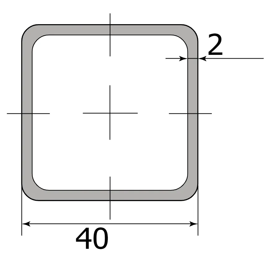 Труба профильная 40*40*2,0  ( 6,0м) ( некондиция )