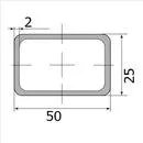 Труба профильная 50*25*3,0 (6,0м) ( некондиция )