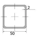Труба профильная 50*50*2,0   (6,0 м) ( некондиция )