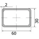 Труба профильная 60*30*2,0 (6,0 м) ( некондиция )