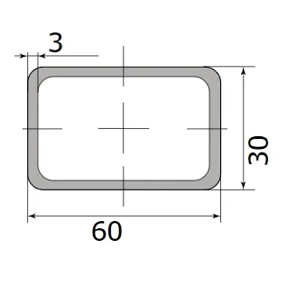 Труба профильная 60*30*3,0 (6,0м) ( некондиция )