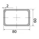 Труба профильная 80*60*2,0 (12 м) ( некондиция )
