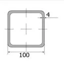 Труба профильная 100*100*4,0 (12 м ) ( некондиция )