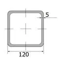 Труба профильная 120*120*5,0 (12 м) ( некондиция )