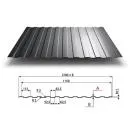 Профнастил МП20 RAL 7024 Серый графит 3000х1150х0,45 мм