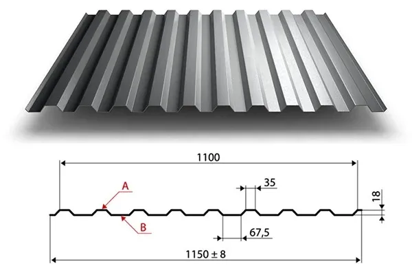 Профнастил МП20 RAL 3005 Красное Вино 6000х1150х0,45 мм
