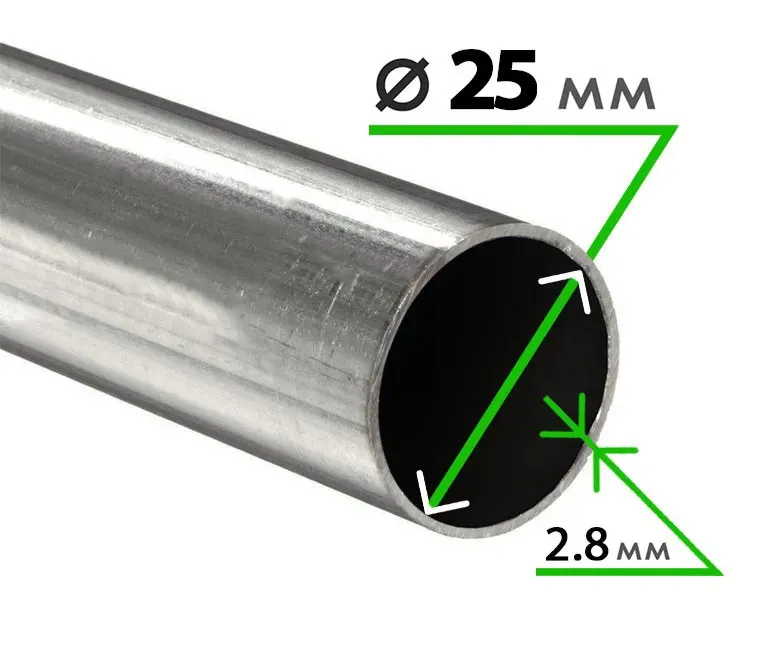 Труба электросварная 25х2,8 мм ( некондиция )