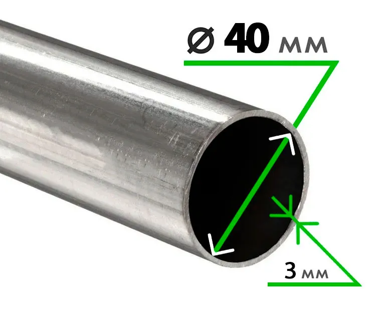Труба электросварная 40х3 мм ( некондиция )