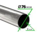 Труба электросварная 76х3 мм ( некондиция )