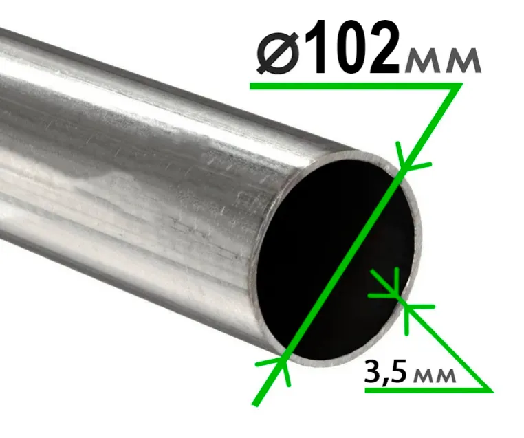 Труба электросварная 102х3,5 мм ( некондиция )