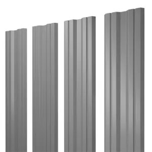 Штакетник Twin с прямым резом 0,4 PE RAL под дерево