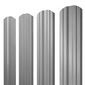 Штакетник Twin фигурный 0,45 PE RAL 7024 мокрый асфальт