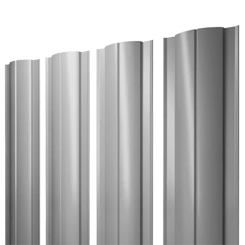 Штакетник Круглый с прямым резом 0,4 PE RAL 7024 мокрый асфальт