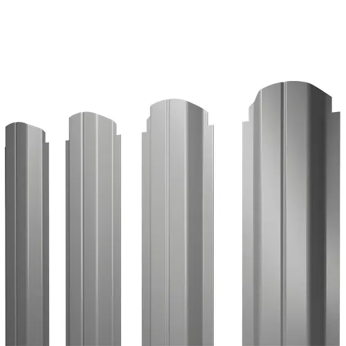 Штакетник П-образный фигурный 0,5 PE RAL 7024 мокрый асфальт