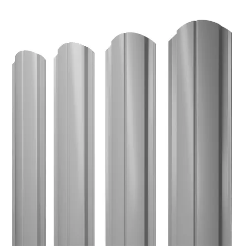 Штакетник Полукруглый Slim фигурный 0,45 PE RAL 3005 красное вино