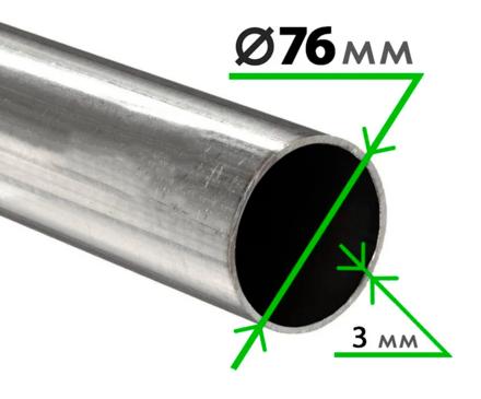 Труба электросварная 76х3 мм ( некондиция )